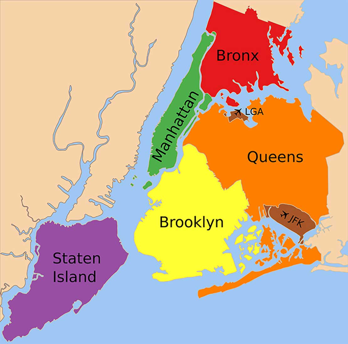 5 Boroughs of New York City